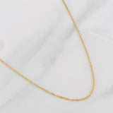 Cadena Singapur 0.85g / 50cm / 0.7mm Oro Amarillo 18K