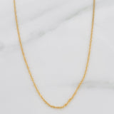 Cadena Singapur 0.85g / 50cm / 0.8mm Oro Amarillo 18K