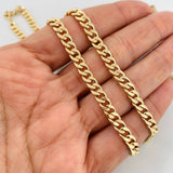 Cadena Cubana 7.8g / 70cm / 5.3mm Oro Amarillo 18K