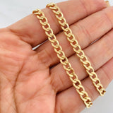 Cadena Cubana 9.95g / 60cm / 4.8mm Oro Amarillo 18K