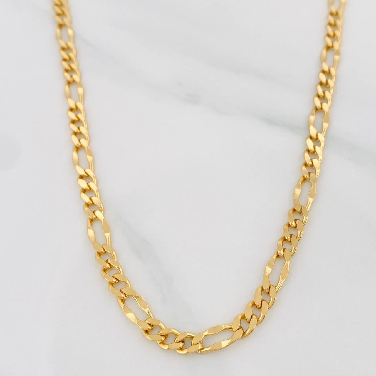 Cadena Figaro 8.2g / 50cm / 2.2mm Oro Amarillo 18K