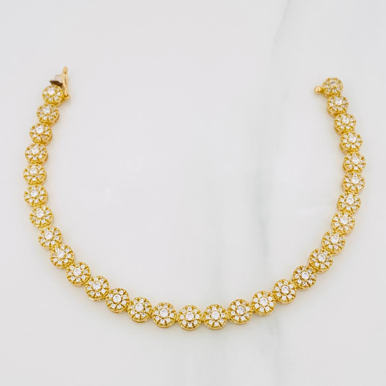 Pulso Tennis 10.95g / 16.7cm / 5.24mm Oro Amarillo 18K