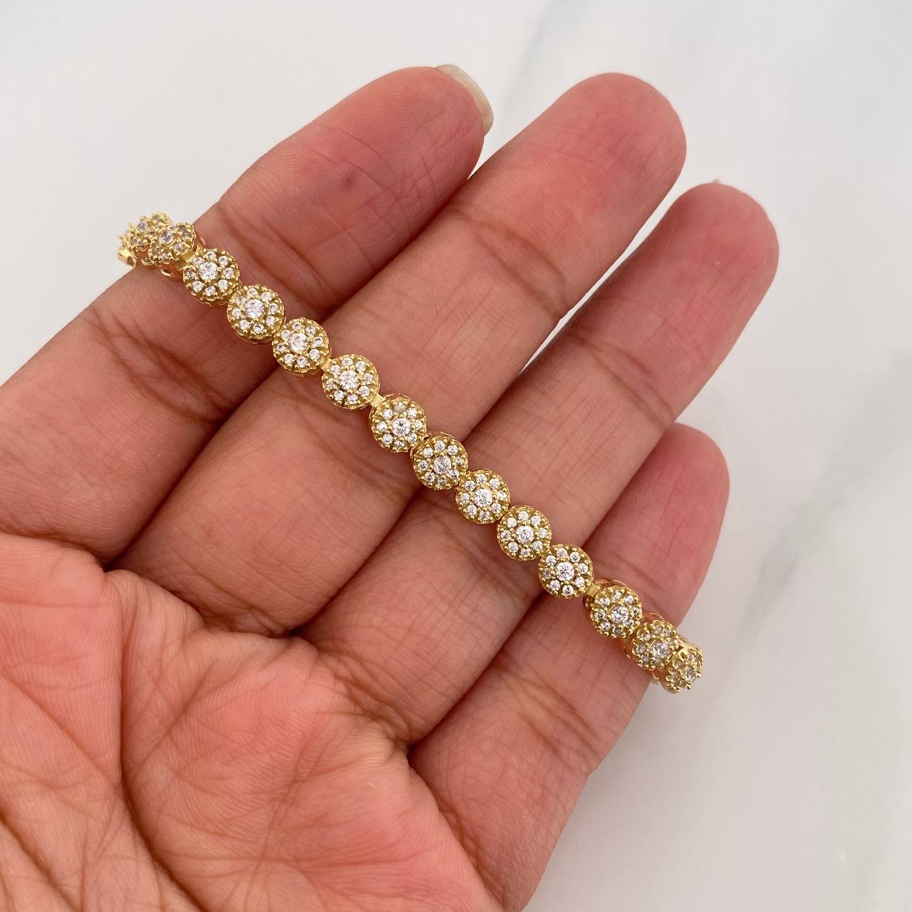 Pulso Tennis 10.95g / 16.7cm / 5.24mm Oro Amarillo 18K