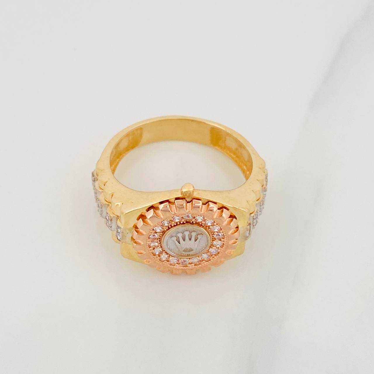 Anillo Corona 6g / T9 1/4 Tres Oros 18K