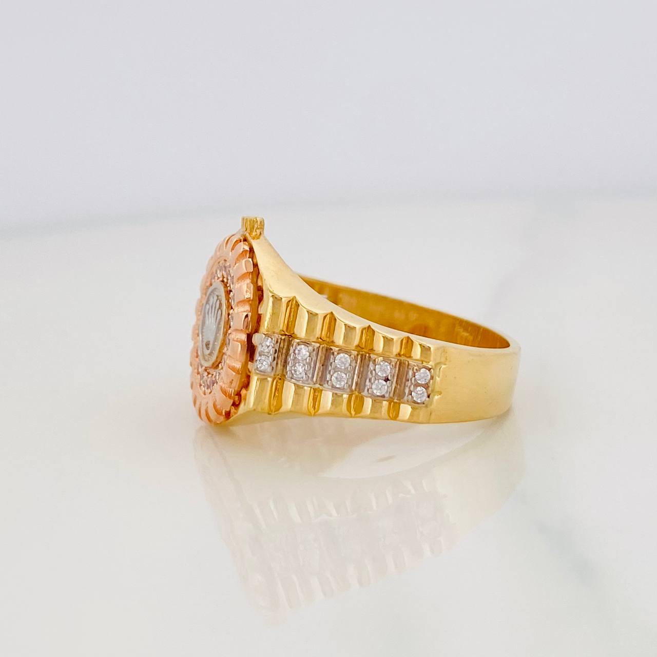 Anillo Corona 6g / T9 1/4 Tres Oros 18K