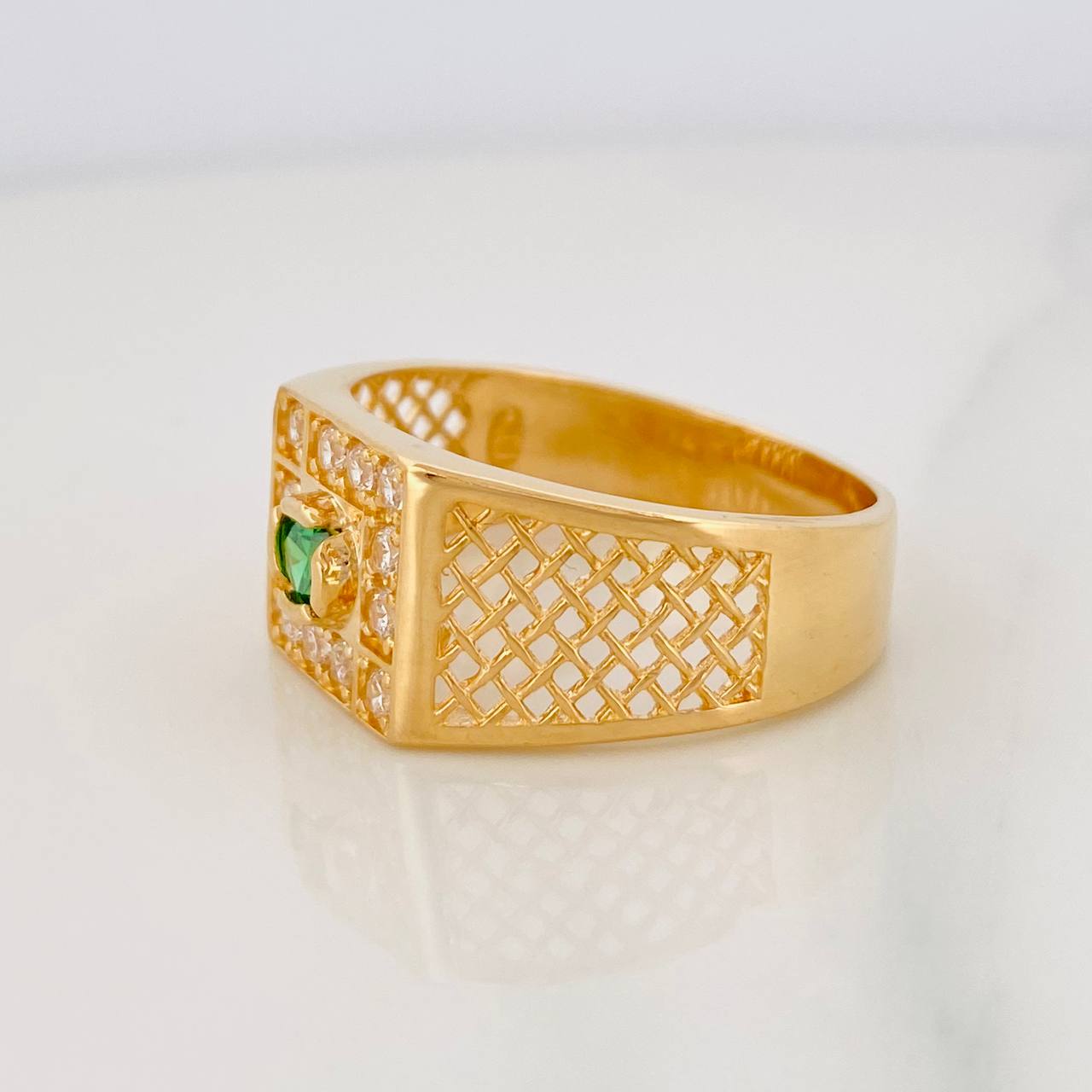 Anillo Cuadro 6.4g / T10 1/2 Oro Amarillo 18K