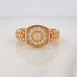 Anillo Sello Circulo 7.6g / T11 1/4 Dos Oros Amarillo Rosa 18K