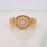 Anillo Sello Circulo 7.6g / T11 1/4 Dos Oros Amarillo Rosa 18K