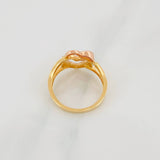 Anillo Corazones 3.7g / T7 1/2 Tres Oros 18K