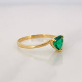 Anillo Corazón 1.55g / T7 1/4 Oro Amarillo 18K