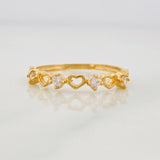 Anillo Corazones 1.1g / T6 1/2 Oro Amarillo 18K