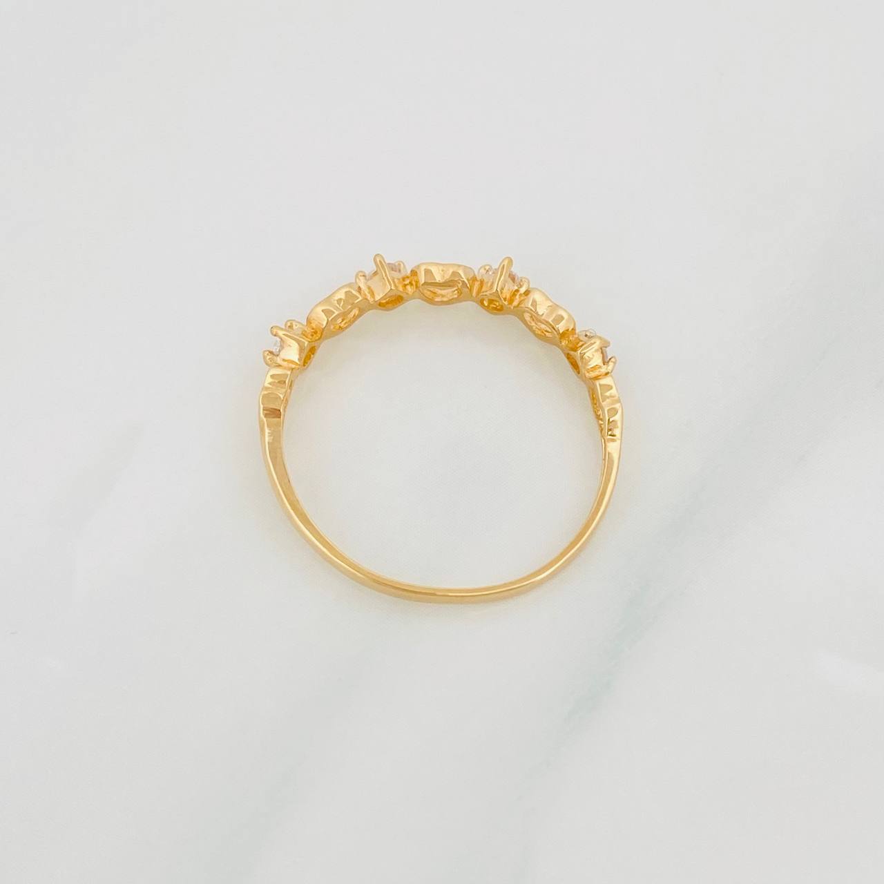 Anillo Corazones 1.1g / T6 1/2 Oro Amarillo 18K