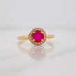 Anillo Halo Circulo 1.75g / T5 1/2 Oro Amarillo 18K