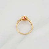 Anillo Halo Circulo 1.75g / T5 1/2 Oro Amarillo 18K