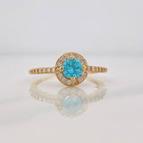 Anillo Halo Circulo 2.3g / T6 3/4 Oro Amarillo 18K
