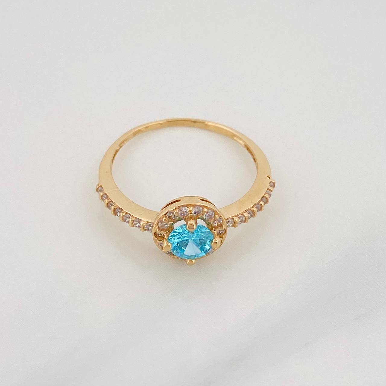 Anillo Halo Circulo 2.3g / T6 3/4 Oro Amarillo 18K
