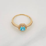 Anillo Halo Circulo 2.3g / T6 3/4 Oro Amarillo 18K