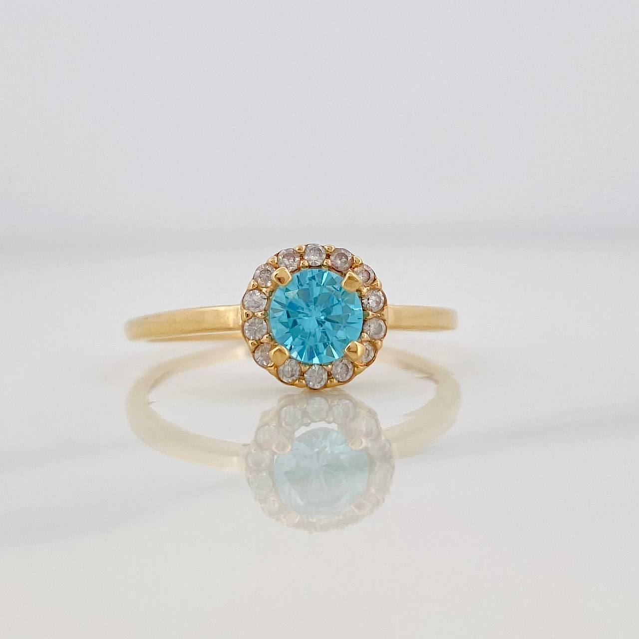 Anillo Halo Circulo 2g / T7 1/4 Oro Amarillo 18K