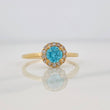 Anillo Halo Circulo 2g / T7 1/4 Oro Amarillo 18K