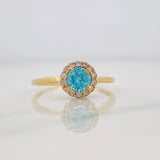 Anillo Halo Circulo 2g / T7 1/4 Oro Amarillo 18K