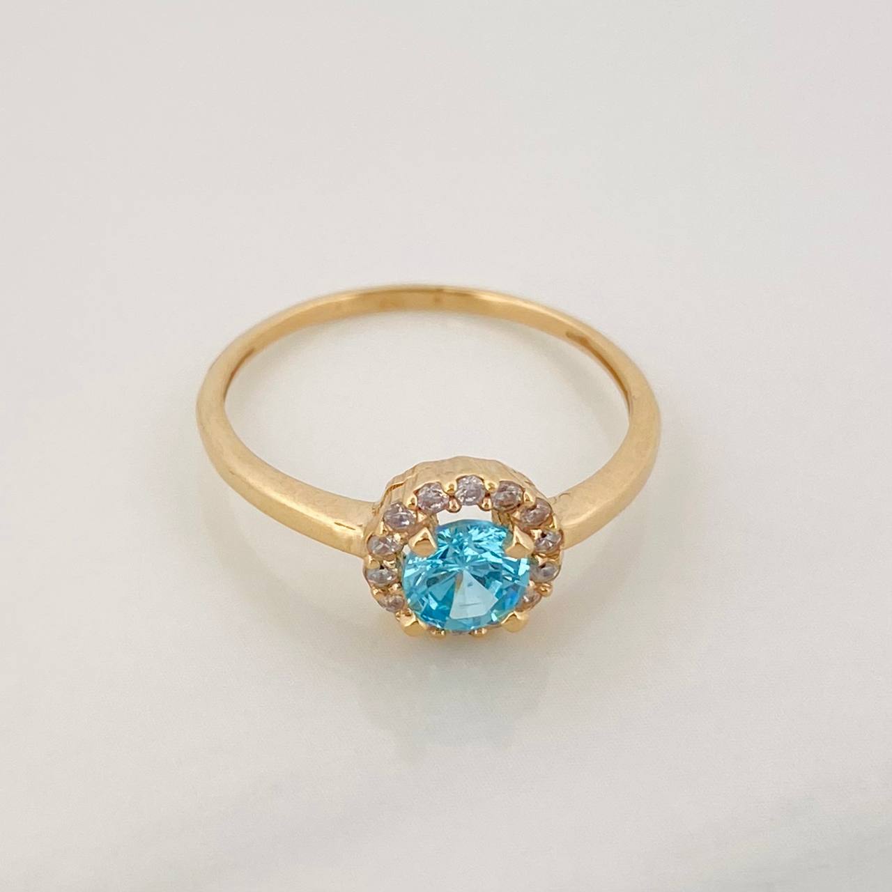 Anillo Halo Circulo 2g / T7 1/4 Oro Amarillo 18K