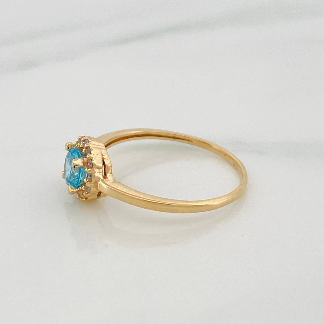 Anillo Halo Circulo 2g / T7 1/4 Oro Amarillo 18K