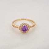 Anillo Halo Circulo 2.15g / T6 1/2 Oro Amarillo 18K