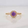 Anillo Halo Circulo 2.15g / T6 1/2 Oro Amarillo 18K