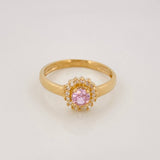 Anillo Halo Circulo 2.4g / T6 Oro Amarillo 18K