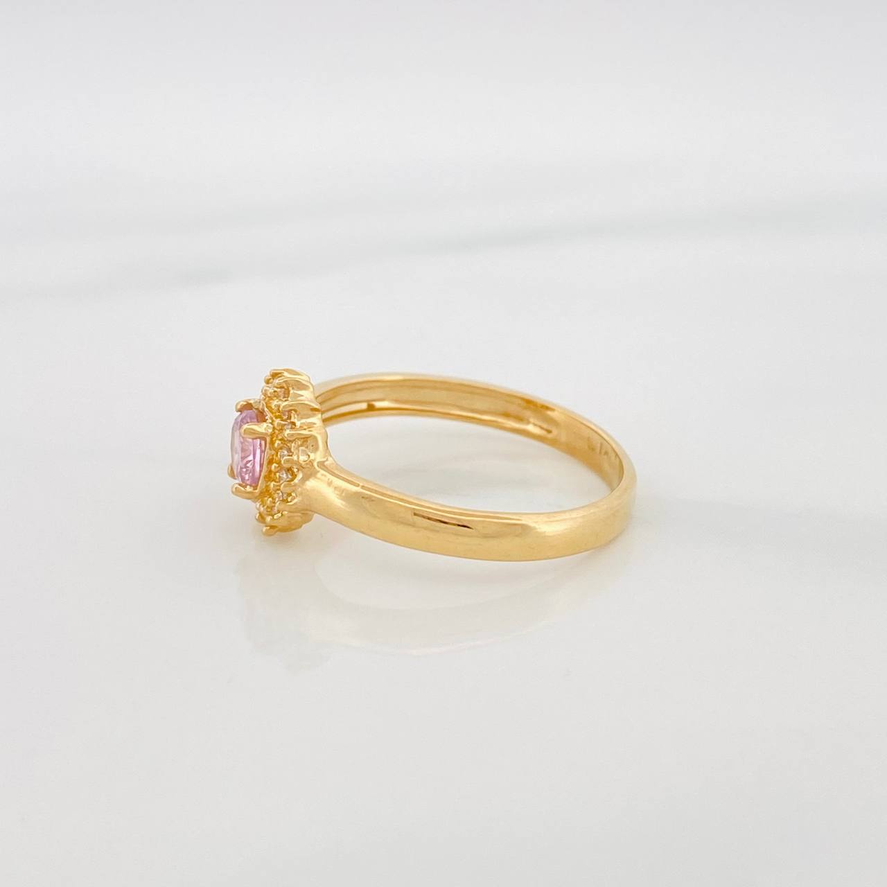 Anillo Halo Circulo 2.4g / T6 Oro Amarillo 18K