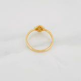 Anillo Flor Diamantada 0.9g / T5 3/4 Oro Amarillo 18K