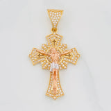 Dije Cruz Cristo 7.35g / 4.5cm Tres Oros 18K