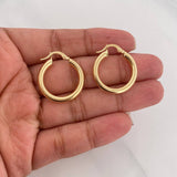 Candongas Aro Liso 2.7g / 2.5cm Oro Amarillo 18K