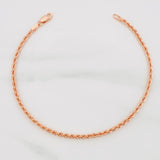Pulso Lazo 1.55g / 19cm / 2.1mm Oro Rosa 18K