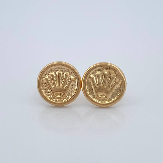 Topos Medalla Corona 1.1gr / 10mm Oro Amarillo 18K %