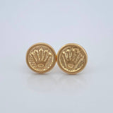 Topos Medalla Corona 1.1gr / 10mm Oro Amarillo 18K %