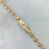 Pulso GC 3.3gr / 16cm / 5mm Placa Niño Rectangular Bordeada Lisa Oro AmarilloႣ