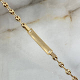 Pulso GC 1.7gr / 13.5cm / 3mm Placa Bebe Rectangulo Liso Oro AmarilloႣ