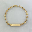 Pulso GC 1.7gr / 13cm / 3mm Placa Bebe Rectangular Bordeada Punteado Oro AmarilloႣ