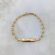 Pulso GC 2.05gr / 14.5cm / 3mm Placa Bebe Rectangulo Curvo  Oro AmarilloႣ