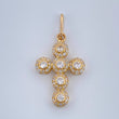 Dije Cruz Tupida 1.4gr / 2.6cm / Oro Amarillo 18K %