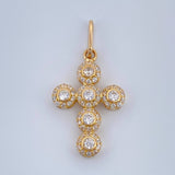 Dije Cruz Tupida 1.4gr / 2.6cm / Oro Amarillo 18K %