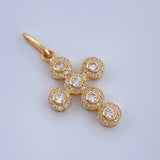 Dije Cruz Tupida 1.4gr / 2.6cm / Oro Amarillo 18K %