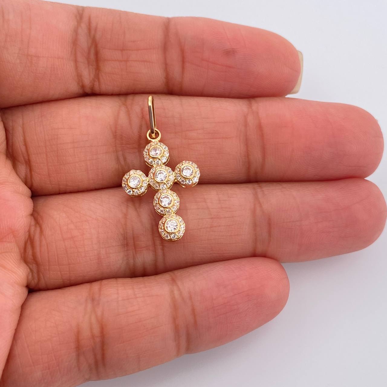 Dije Cruz Tupida 1.45gr / 2.7cm / Oro Amarillo 18K %