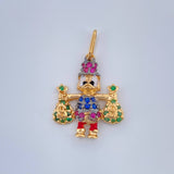 Dije Pato Bolsas Dinero 1.55gr / 2.3cm / Dos Oros Negro Amarillo 18K %