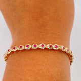 Pulso Tennis 8.45gr / 16.8cm / 4.26mm Oro Amarillo 18K %