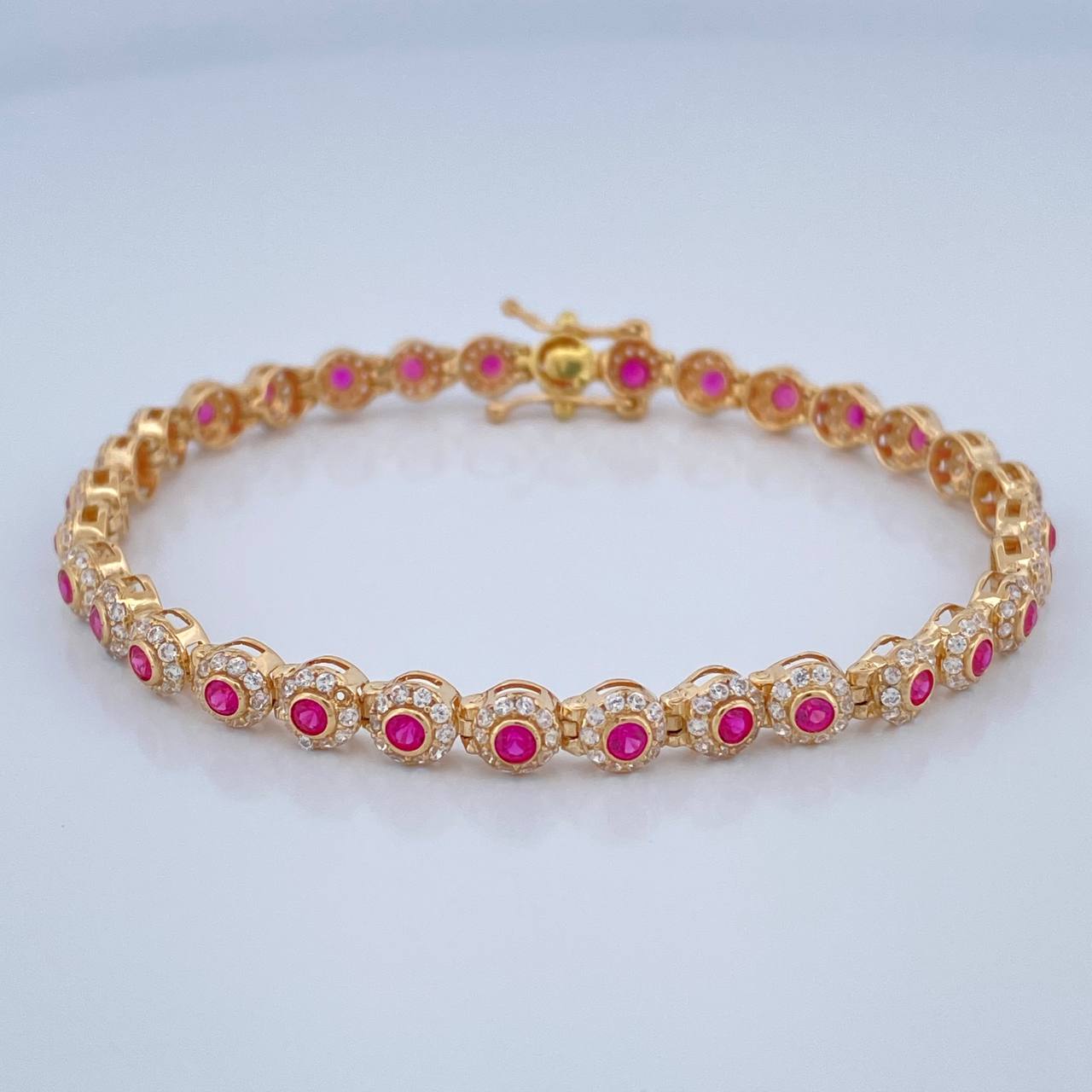 Pulso Tennis 8.45gr / 16.8cm / 4.26mm Oro Amarillo 18K %