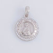 Dije Medalla Virgen del Carmen 2.2g / 2cm Oro Blanco 18K