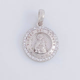 Dije Medalla Virgen del Carmen 2.2g / 2cm Oro Blanco 18K