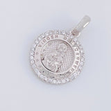 Dije Medalla Virgen del Carmen 2.2g / 2cm Oro Blanco 18K